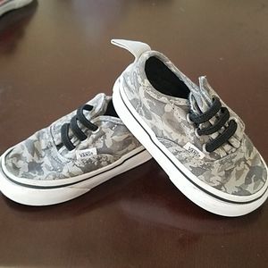 VANS Shark Print Slip Ons